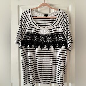 Talbots Plus Crocheted T-Shirt - size 2x